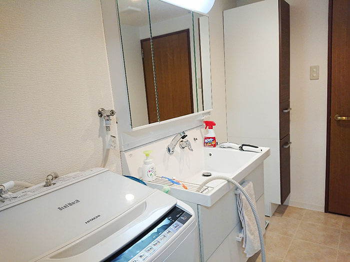 洗面台収納のビフォー写真