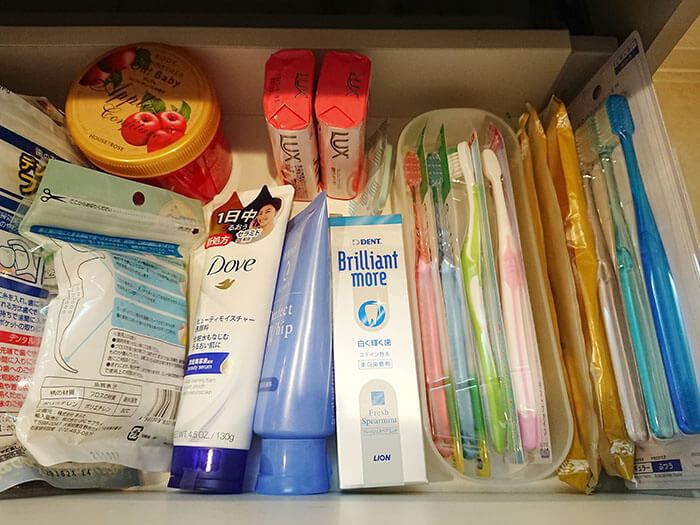 引き出し上段の収納写真