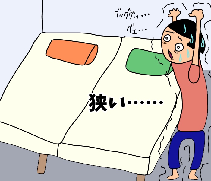 ベッドを置くと、部屋が狭すぎて「ベットだけの部屋」になってしまった