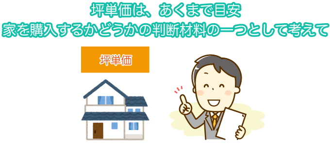 坪単価はあくまで目安。家を購入するかどうかの判断材料の一つとして考えるべし