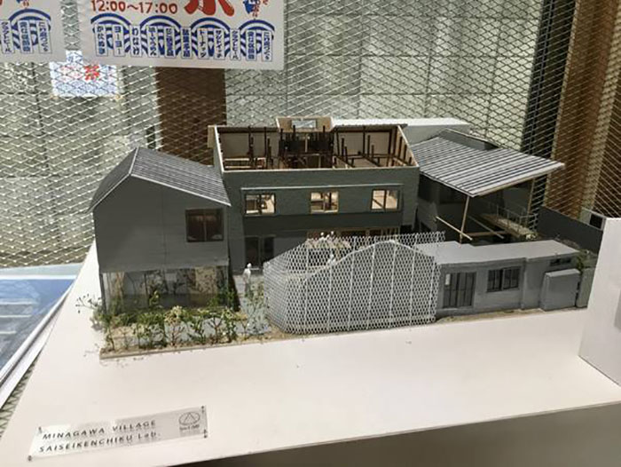 当日展示されていたミナガワビレッジの建築模型