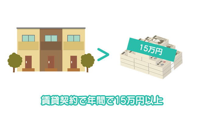 賃貸契約で年間で15万円以上