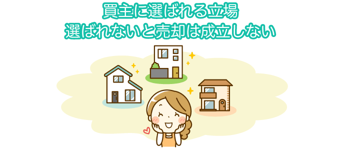 買主に選ばれる立場。選ばれないと売却は成立しない