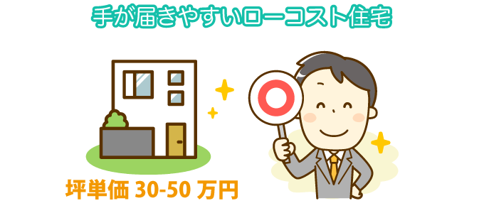 手が届きやすいローコスト住宅