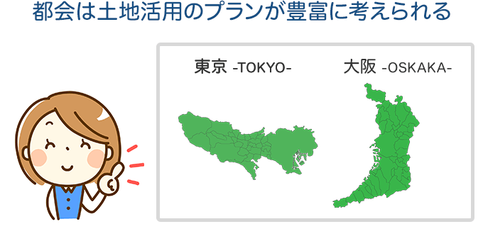 都会は土地活用のプランが豊富に考えられる