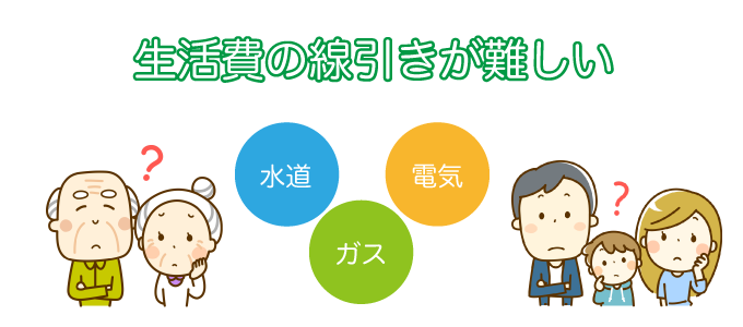 生活費の線引きが難しい