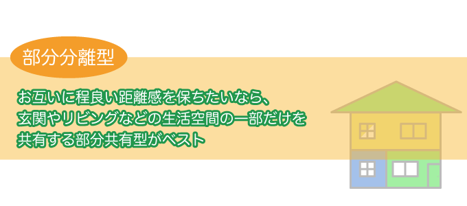 程よい距離感を保ちたい場合、部分共有型がベスト