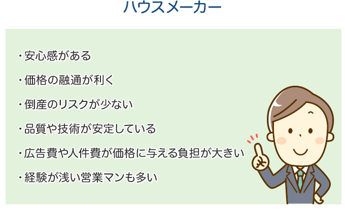ハウスメーカーの特徴