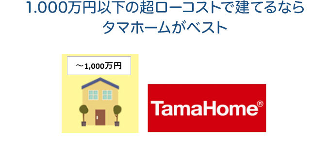 1.000万円以下の超ローコストで建てるならタマホームがベスト