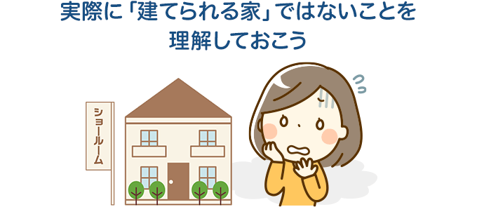 実際に「建てられる家」ではないことを理解しておこう