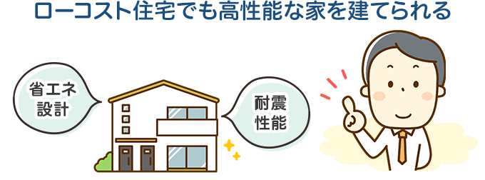 ローコスト住宅でも高性能な家を建てられる