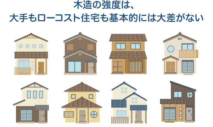 木造の強度は、大手もローコスト住宅も基本的には大差がない