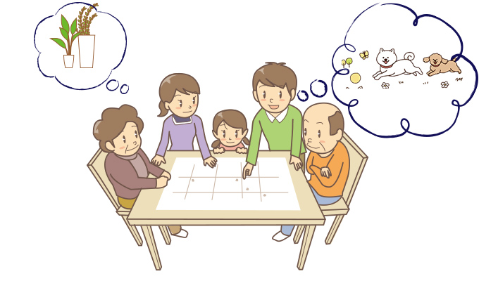 家を建てる希望をよく話し合い決める
