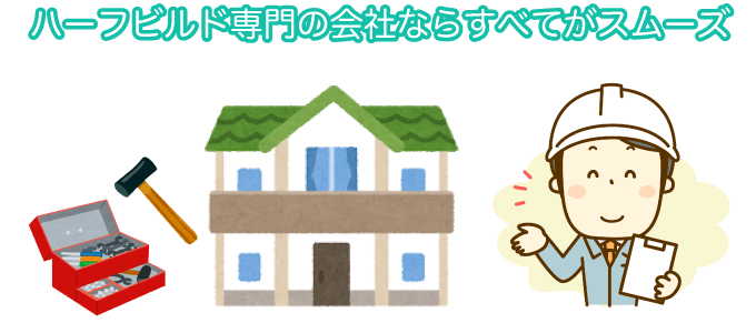ハーフビルド専門の会社ならすべてがスムーズ