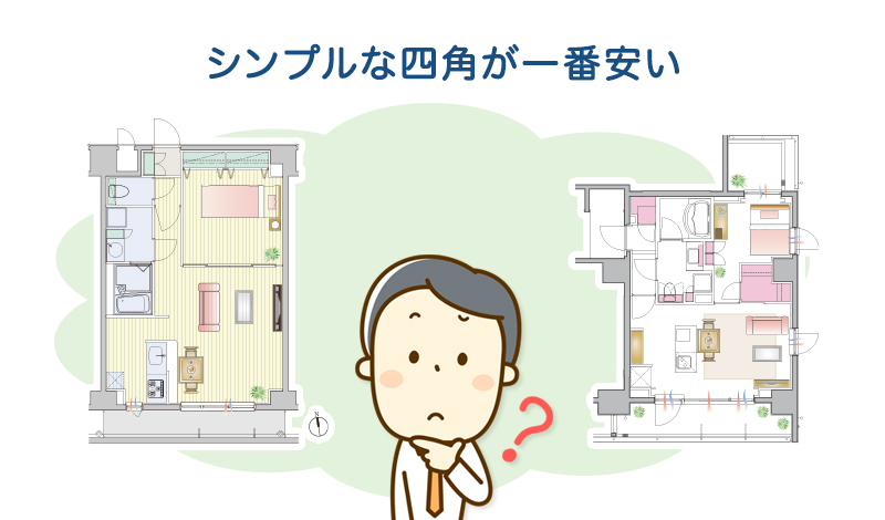 シンプルな四角が一番安い