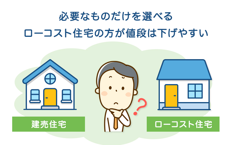 ローコスト住宅の方が値段は下げやすい