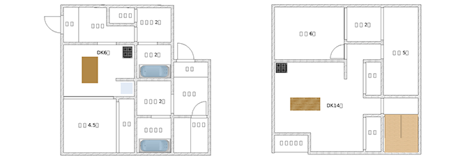 30坪の二世帯住宅:完全分離型の間取り