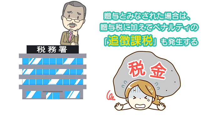 贈与とみなされた場合のペナルティ