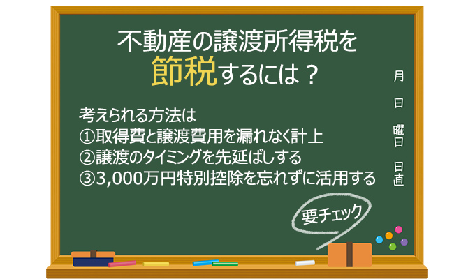 不動産の譲渡所得税を節税するには？