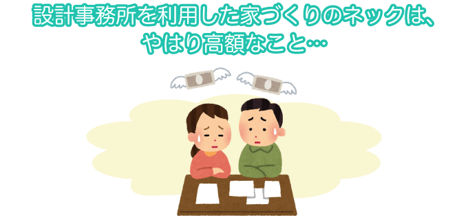 設計事務所を利用した家づくりのネックは、やはり高額なこと…