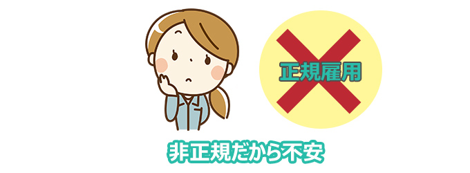 雇用形態が正社員ではない