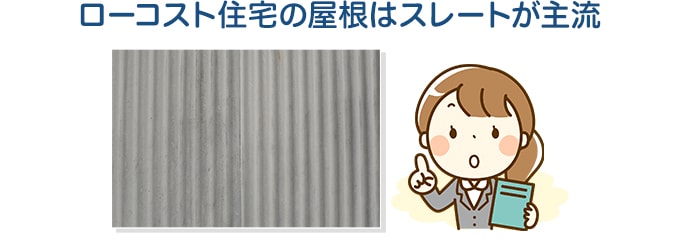 ローコスト住宅の屋根はスレートが主流