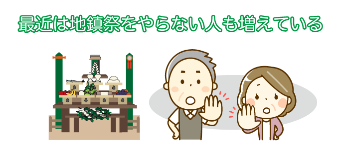 最近は地鎮祭をやらない人も増えている