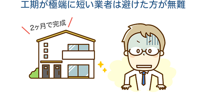 工期が極端に短い業者は避けた方が無難