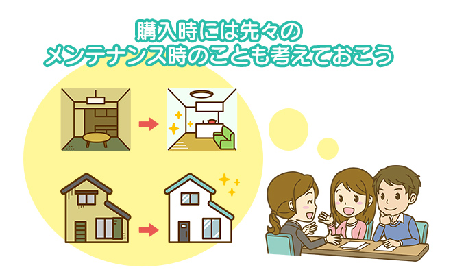 購入時にはメンテナンス時のことも考えておこう