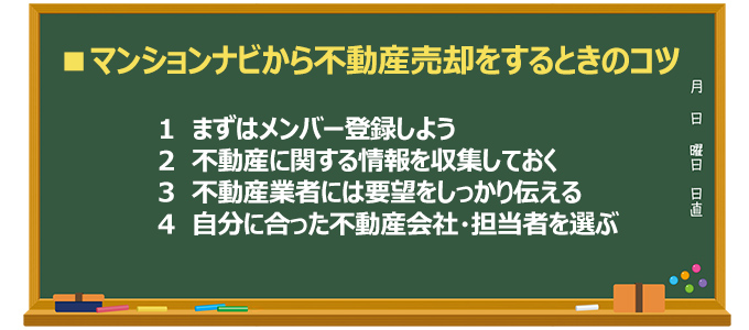 マンションナビから不動産売却をするときのコツ