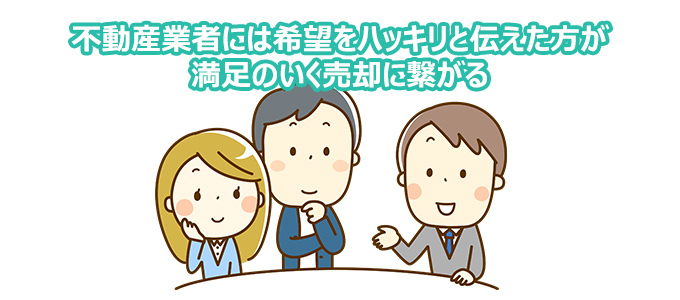 要望をしっかりと伝える