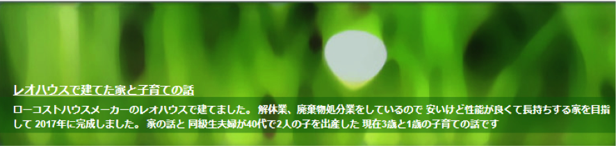 レオハウスで建てた家と子育ての話