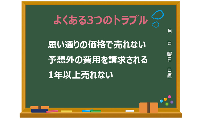 よくある3つのトラブル
