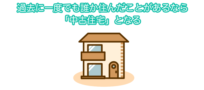 過去に一度でも誰か住んだことがあるなら「中古住宅」となる