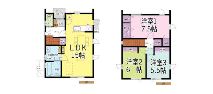 本体価格992万円の家の間取り