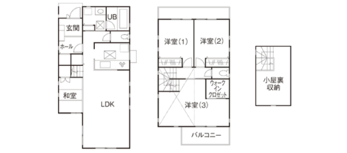 本体価格1,430万円の家の間取り