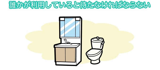 誰かが利用していると待たなければならない