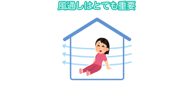 風通しはとても重要