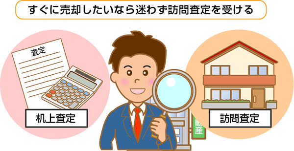 すぐに売却したいなら迷わず訪問査定を受ける