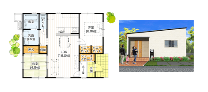 プラン例②　19坪　２LDK