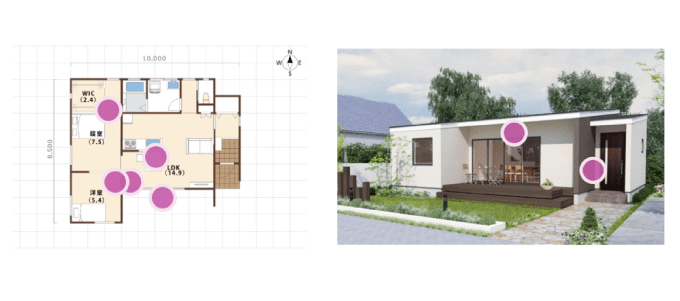 プラン例③　21坪　2LDK