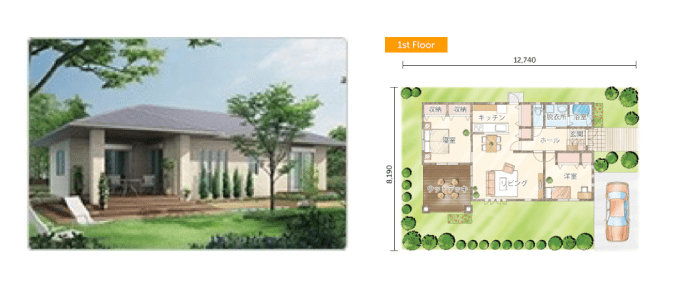 プラン例④　24坪　2LDK