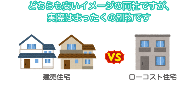 どちらも安いイメージの両社ですが、実際はまったくの別物です
