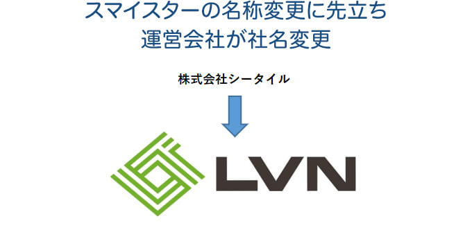 スマイスターの名称変更に先立ち運営会社が社名変更