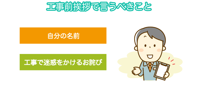 工事前挨拶で言うべきこと