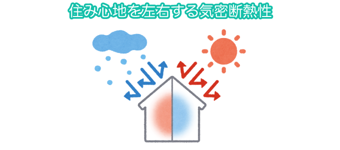 住み心地を左右する機密断熱性