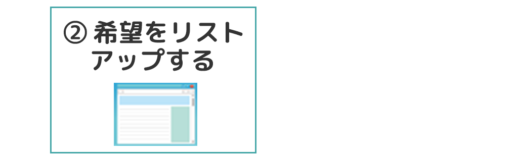 手順2．希望をリストアップする