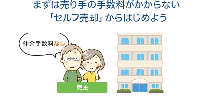 まずは売り手の手数料がかからない「セルフ売却」からはじめよう