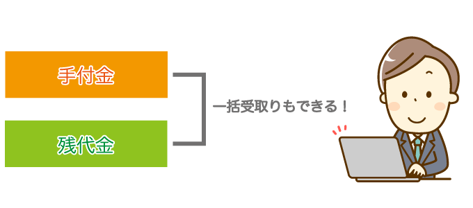 売却金を一括で受け取ることもできる