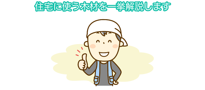 住宅に使う木材を一挙解説します